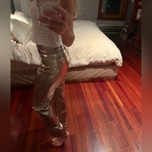 Metallic Gold Women's Express Pants size 4
